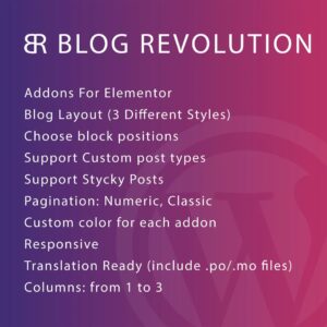 Blog Revolution for Elementor WordPress Plugin