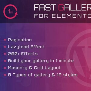 Fast Gallery for Elementor WordPress Plugin