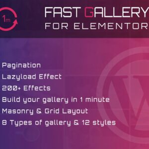 Fast Gallery for Elementor WordPress Plugin