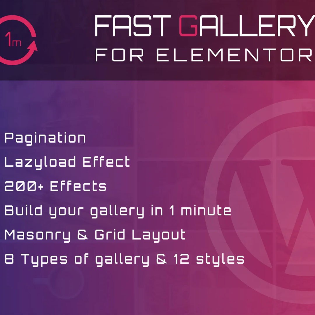 Fast Gallery for Elementor WordPress Plugin