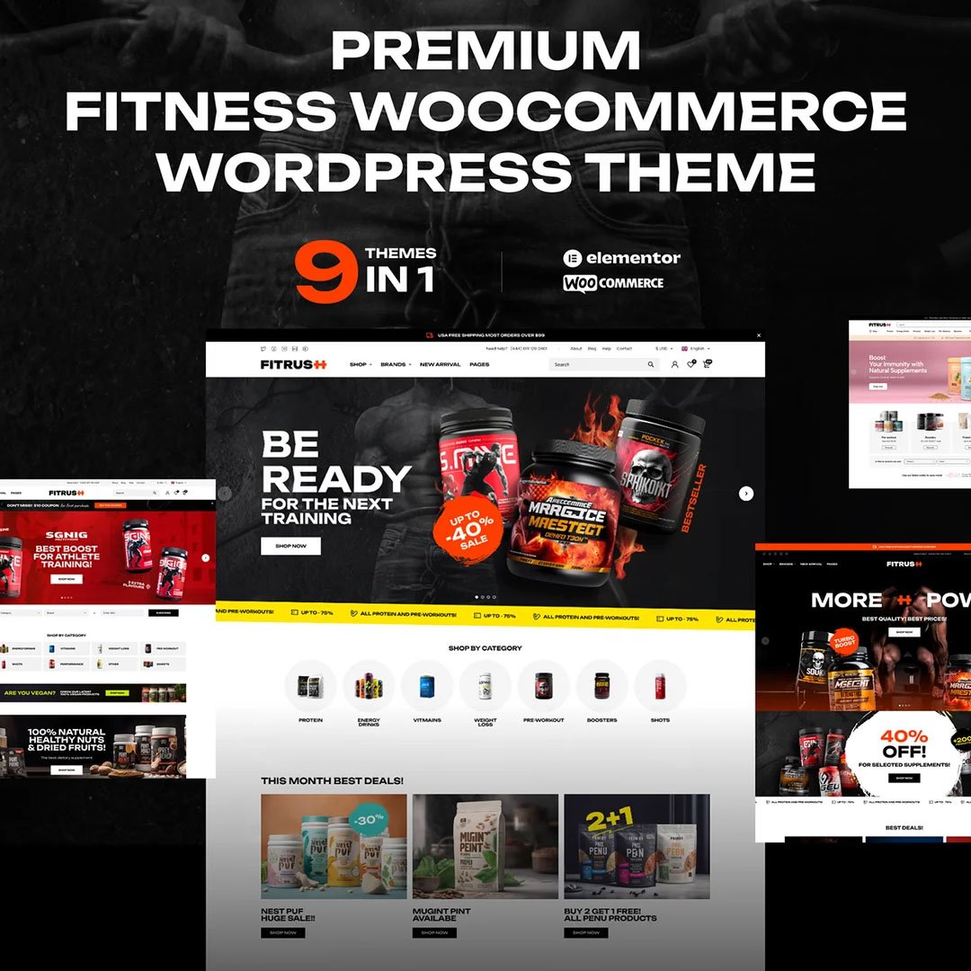 Fitrush - Health Supplements WordPress Theme