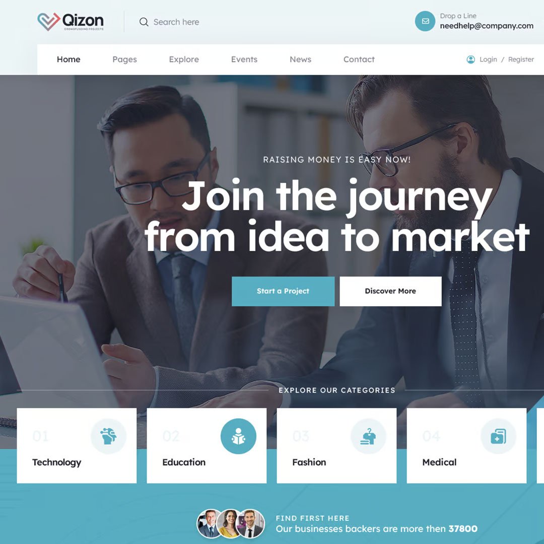 Qizon - Crowdfunding & Charity WordPress Theme