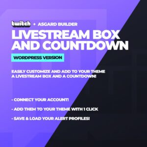 Twitch LiveStream Box and Countdown Plugin