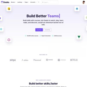 Geeks - Online Learning Marketplace WordPress Theme